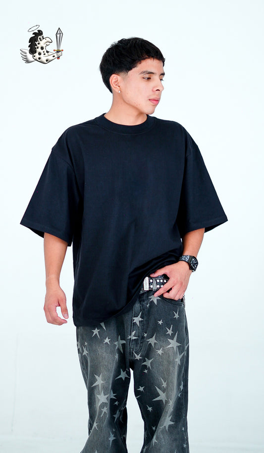 playera oversized 350 grs negra